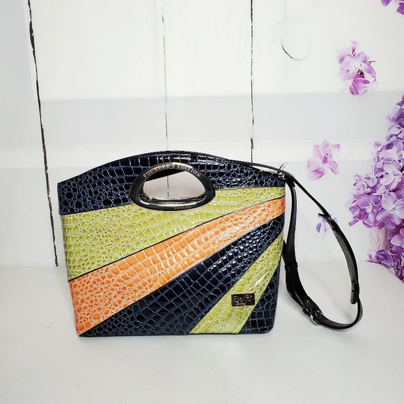 Beijo Handbags - Beijo Couture 2008 Limited Founders Edition Faux Croc Print Large Tote Bag